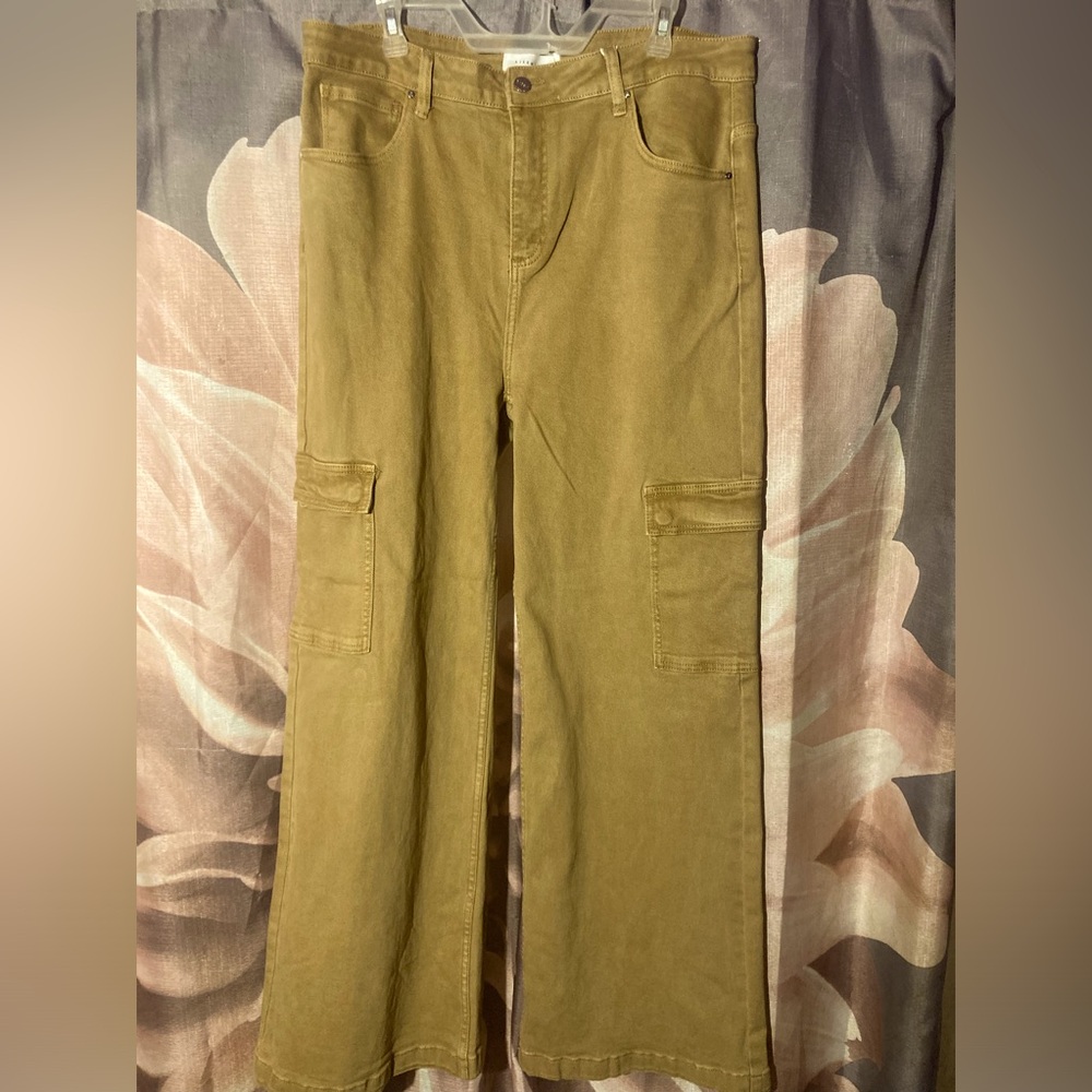 Risen wide leg flared cargo jeans size 2X